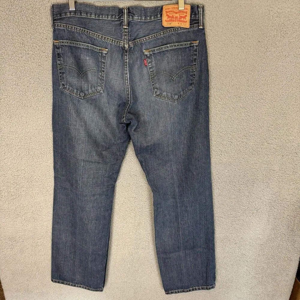 Levis‎ Jeans Mens 34x31 559 Blue Relaxed Straight Leg Denim Pants